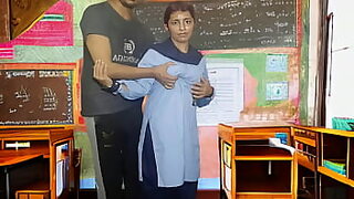 Virgin school girl has first time sex with her teacher. Student and teacher sex.