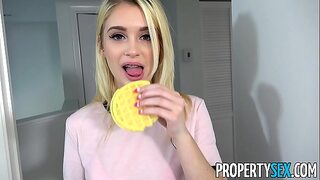 Propertysex - Hot petite blonde teen fucks her roommate.