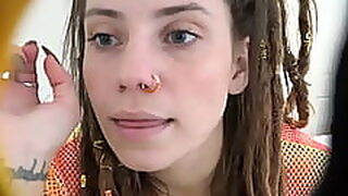 Busty hippie Indica Flower sets up hidden camera to fuck.
