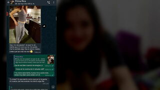 Chat de WhatsApp con mi prima se pone caliente por la noche.