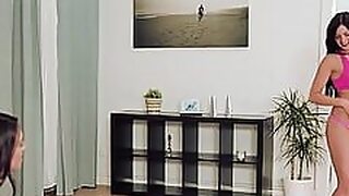 Milf in trio riding on cock before cumshot