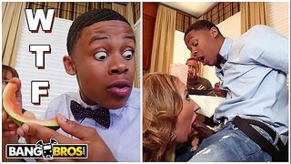BangBros - MILF Richelle Ryan gives her new black step son watermelon and then sucks his dick.