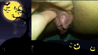 Big clit in Halloween.