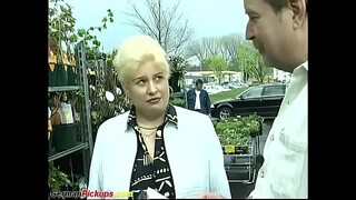 German BBW mom picked up for first anal.