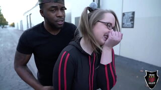 Andi Ray sucks Rome Major's ass and cock behind a back alley dumpster!