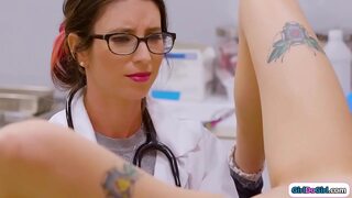 Stepmom and Stepteen seduce their doctor.