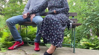 Cum for hot MILF cuckold hubby right outside.