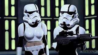 Vivid parody - 2 Storm Troopers enjoy some Wookiee dick.