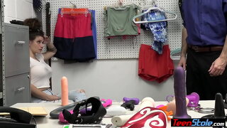 Cock addict teen thief Indica flower offered her services to a LP officer.