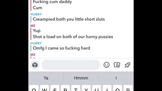 Sexting and cuckolding husband on Snapchat.