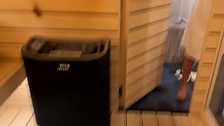 Risky sex with a stranger in a sauna.