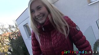 Girlfriends meet while shopping. Amazing natural tits. Amateur video.