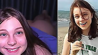Elle ne s'attend pas à cela - une jolie jeune.