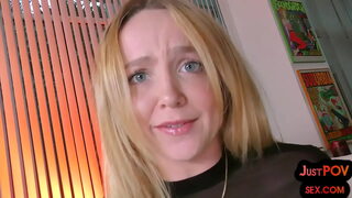 Anal oiled amateur teen POV banging while talking slutty.