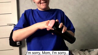 My stepmom helped me cum.